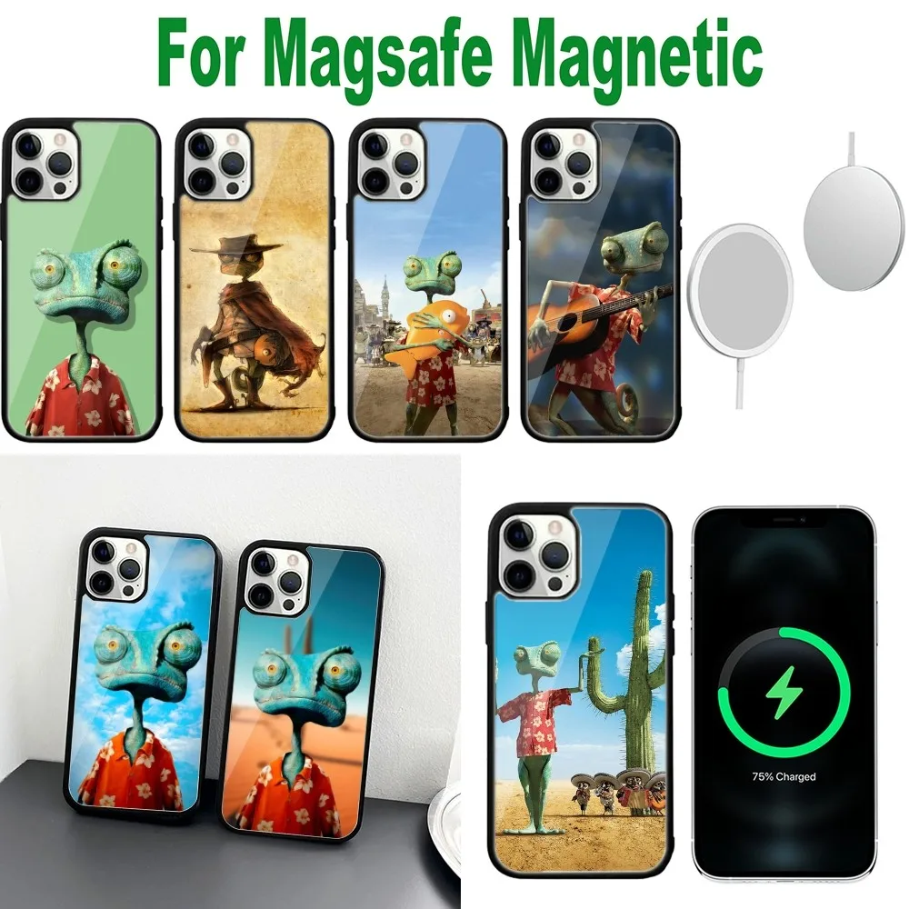 

Cartoon R-RangoS Funny Movie Phone Case For iPhone 16,15,14,13,12,11,Plus,Pro,Max,Mini Magsafe Magnetic Wireless Charging