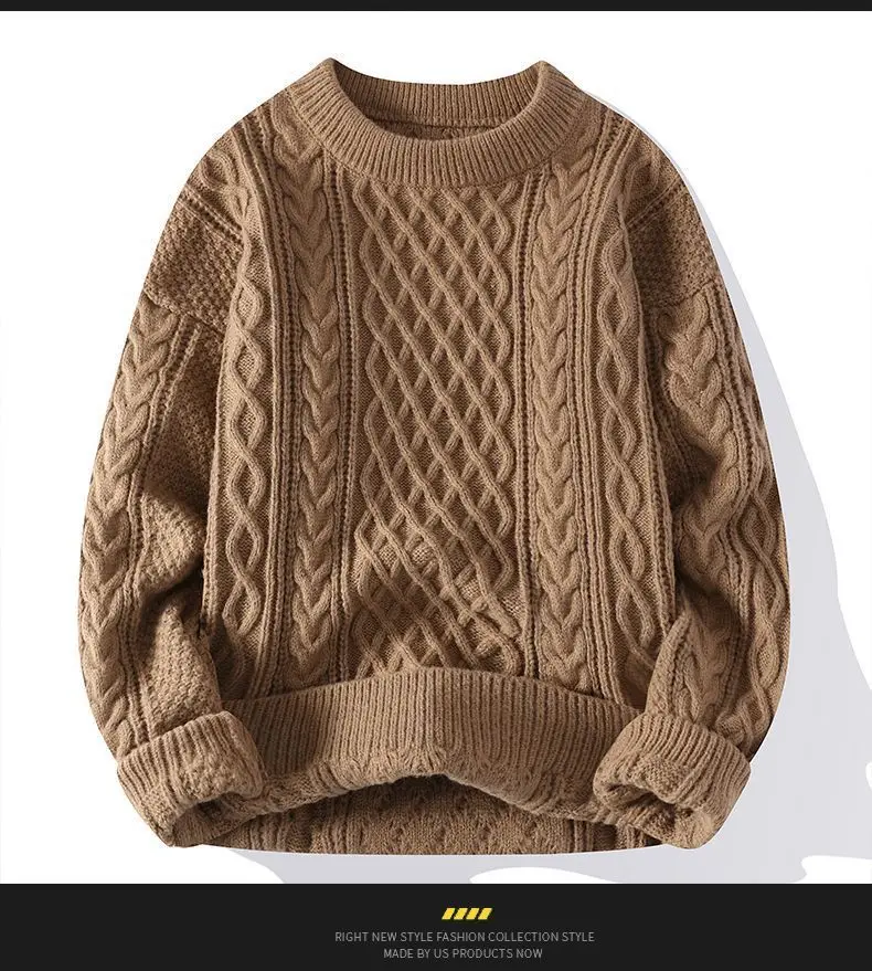 Neuer Herren-Strickpullover für Herbst und Winter, Weihnachtlicher Roter Pullover, Warmer Karo-Pullover für Studenten, Lässige Herrenjacke, Weiches, Warmes, Mehrschichtiges Oberteil – Detail 16