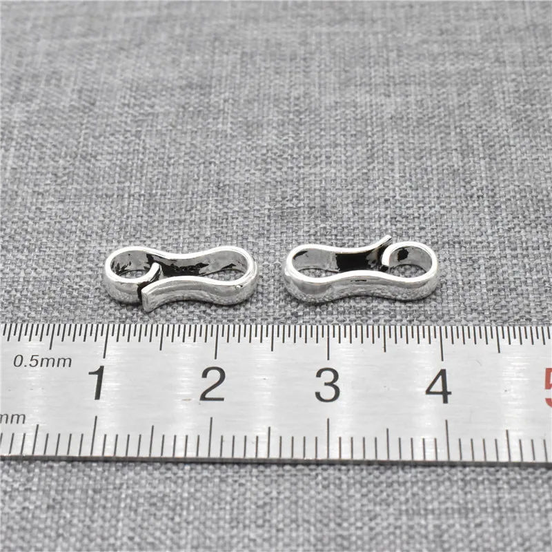 2 Pieces Oxidized Hook Clasps in 925 Sterling Silver for Bracelet and Necklace Making - view 2