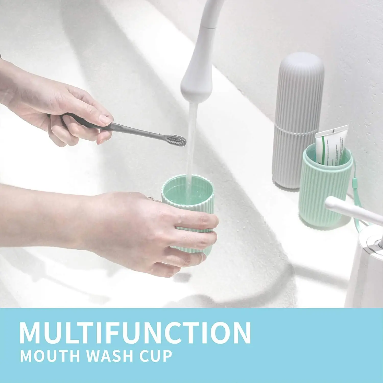 Travel Toothbrush Holder, Portable Toothbrush Case for Traveling, Camping, Business Trip and School, Multifuction Plastic Tooth