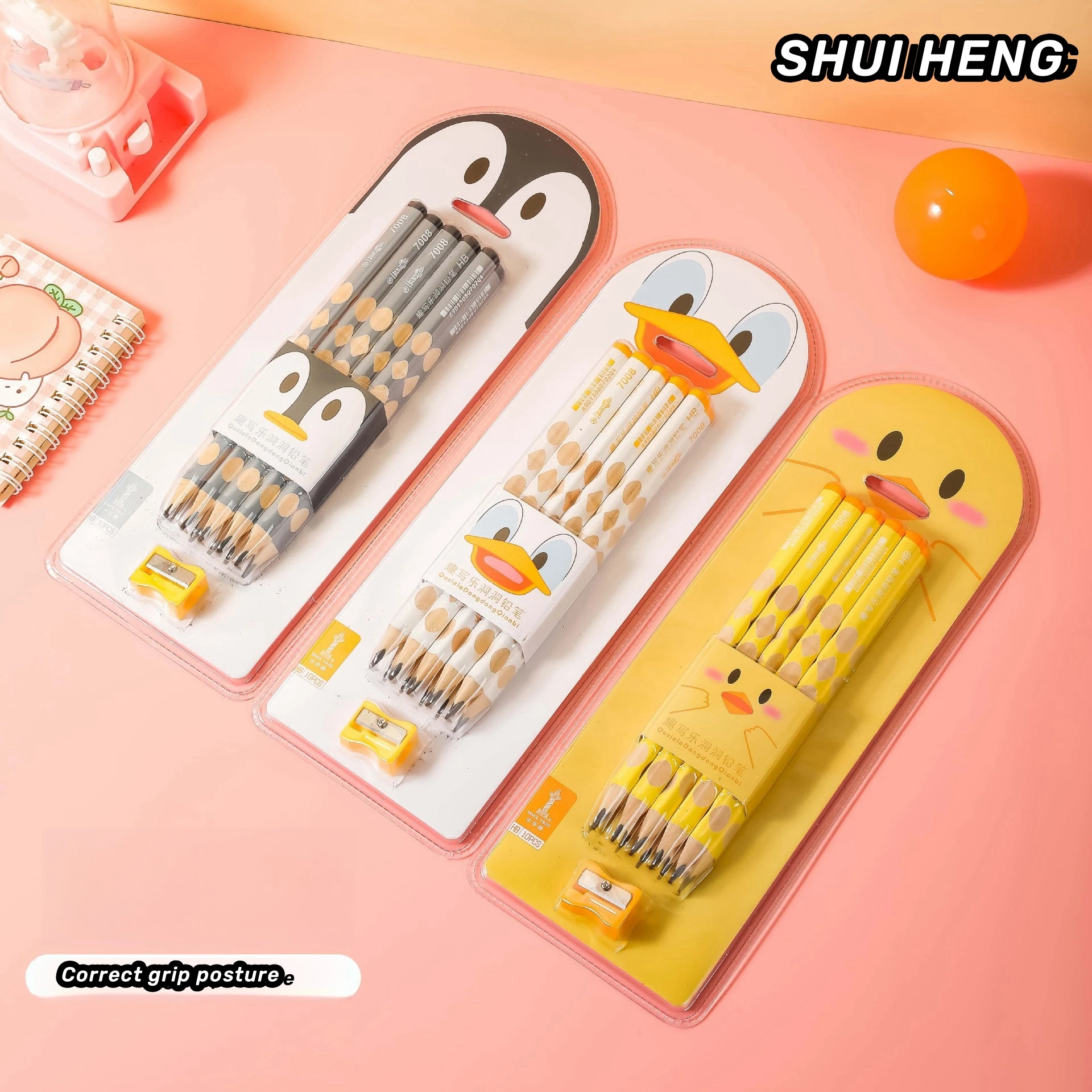 

Cartoon Hb Pencil 10 Boxes Of Student Writing Pencils With Pencil Sharpener Cute Drawing Stationery Pencils