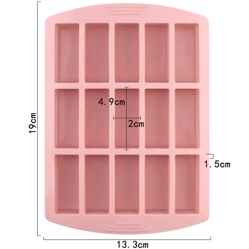 1PCS ReadStar 15-Cavity Little Square Silicone Baking Mold for Chocolate Ice Cream Cookies Pastries - Non-Stick Kitchen Tool
