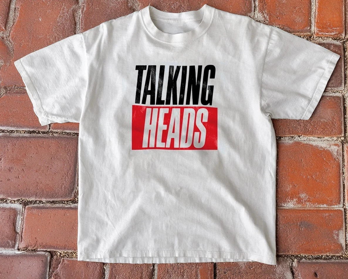 Summer Men's Pure Cotton Vintage Talking Heads T-shirt Streetwear Oversized Loose and Breathable Suitable for Everyday Wear