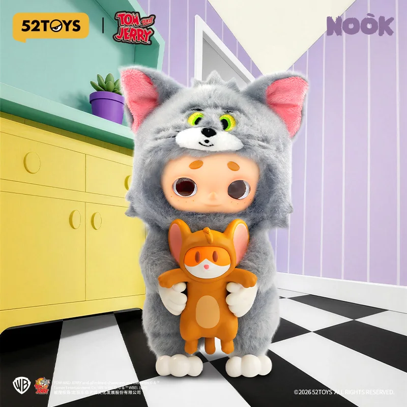 

52TOYS NOOK x Tom and Jerry Plush Anime Figure Edition Collection Ornaments Surprise Gift Toys, Height: about 20cm/7.87inch