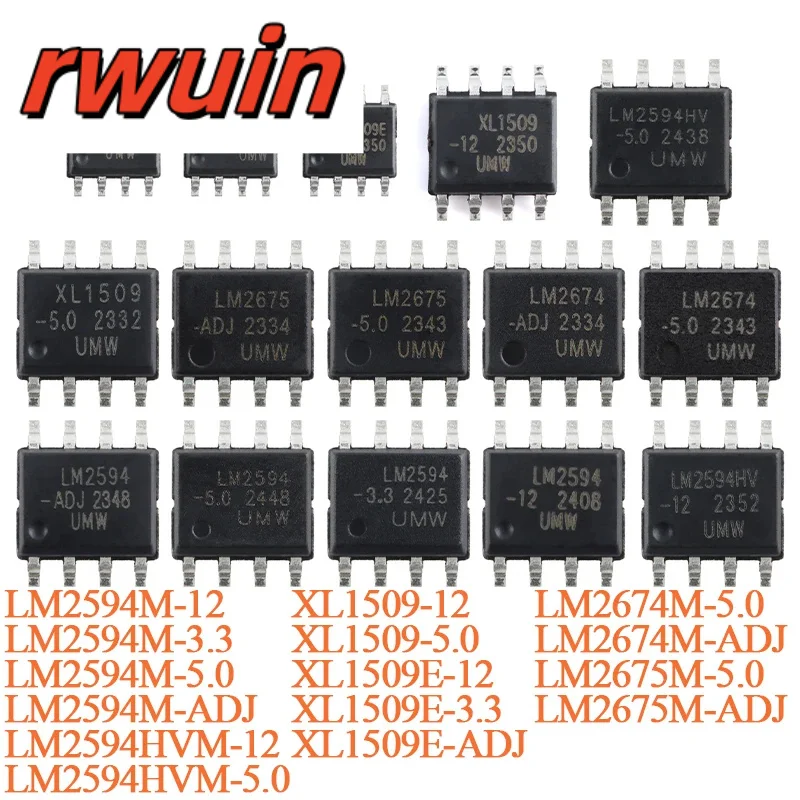 5PCS LM2594HVM LM2594M LM2674M LM2675M XL1509 XL1509E 12V 5V 3.3V ADJ 260kHz 150KHz PWM Step Down Buck DC-DC Convertor