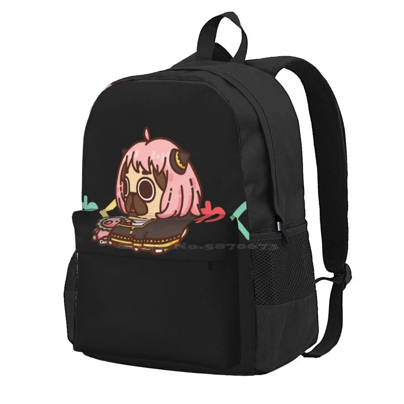 Pugya Puglie Hot Sale Schoolbag Backpack Fashion Bags Puglie Dog Puppy Cute Ugly Cosplay Spy Family Anya Heh Anime Kawaii Pink