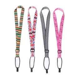 Adjustable Ukulele Strap Printing Ribbon Clip-on Hawaii Style 4 String Guitar Belt Sling Instrument Guitar Accessories