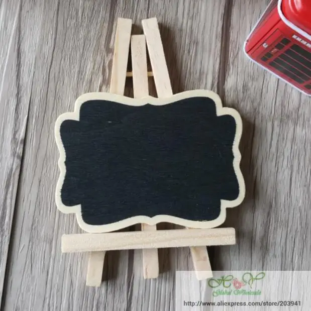 1pcs New Vintage Wooden Mini blackboard Handmade with tripod zakka tools decorate  exhibit DIY Teaching Stationery 85*60mm