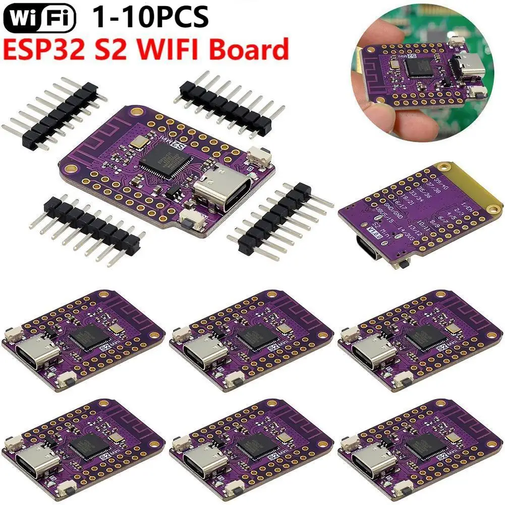 ESP32 S2 Mini V1.0.0 - LOLIN WIFI IOT Board based ESP32-S2FN4R2 4MB FLASH 2MB PSRAM MicroPython Development Board For Arduino