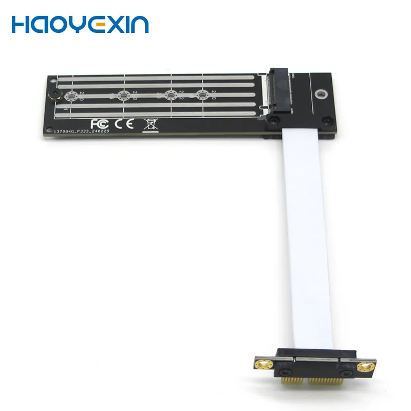 M2 TO PCIE Riser PCIe x1  PCI-E3.0 1x To M.2 NVMe M Key 2280 Riser Card Gen3.0 Cable M2 Key-M PCI-Express Extension cord