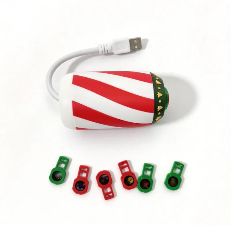 Christmas Tree Projection Light USB Creative LED Xmas Projector Night Lamp for Home Living Room Party Decor Wall Ceiling Gift