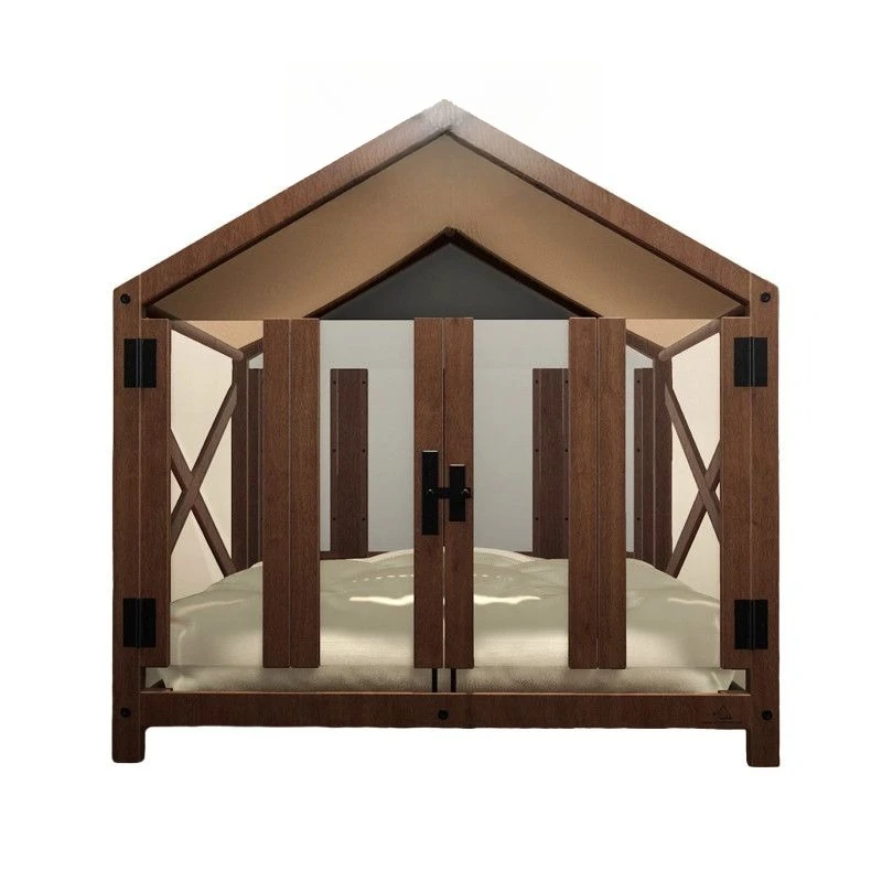 

Solid wood dog cage pet luxury villa removable house than bear indoor house summer house