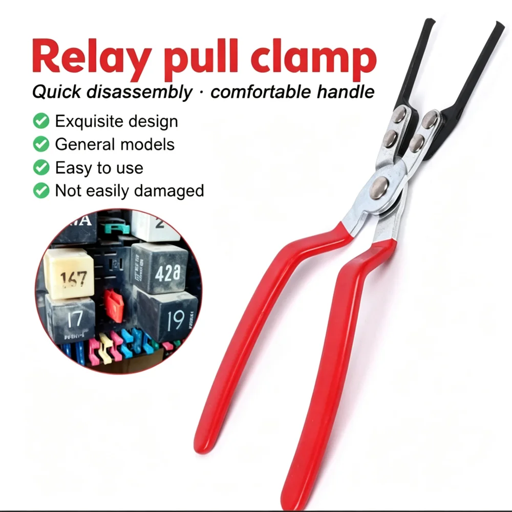 Multi-Purpose Relay Removal Pliers Fuel Line Disconnect Tool Needle Nose Pliers for Automotive Repair