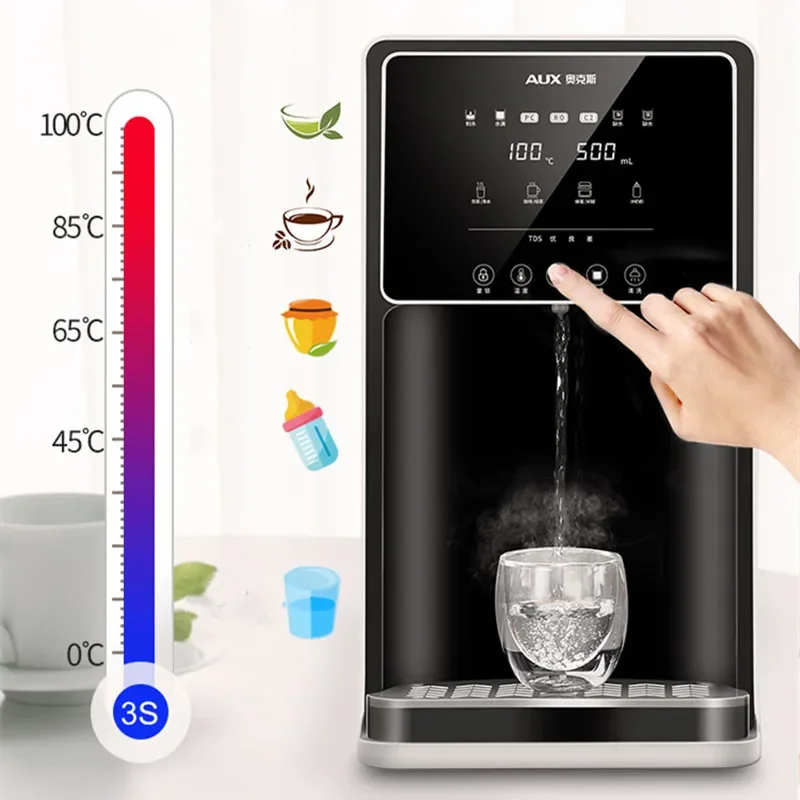 220V AUX Water Purifier Household Direct Drink Machine Heating Integrated Machine Desktop Water purifier Filtered Tap Water