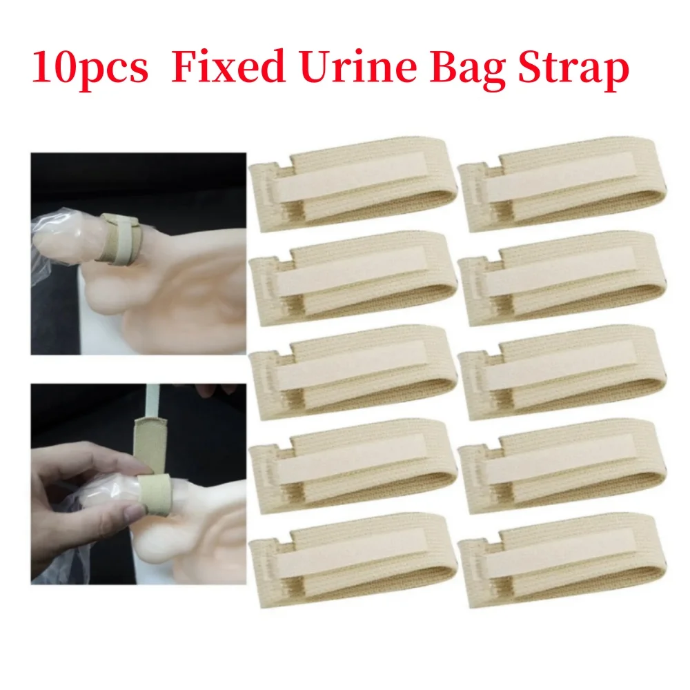 

10Pcs Adjustable Male External Catheter Strap Fixed Urine Bag Men Urinary Incontinence Penile Clamp Fixer Reusable Holder Band