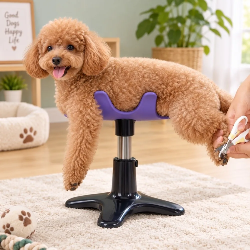 Adjustable Height Dog Grooming Stand Compact Portable Pet Grooming Bench Sturdy Heavy Duty Dog Assist Stand Dog Grooming