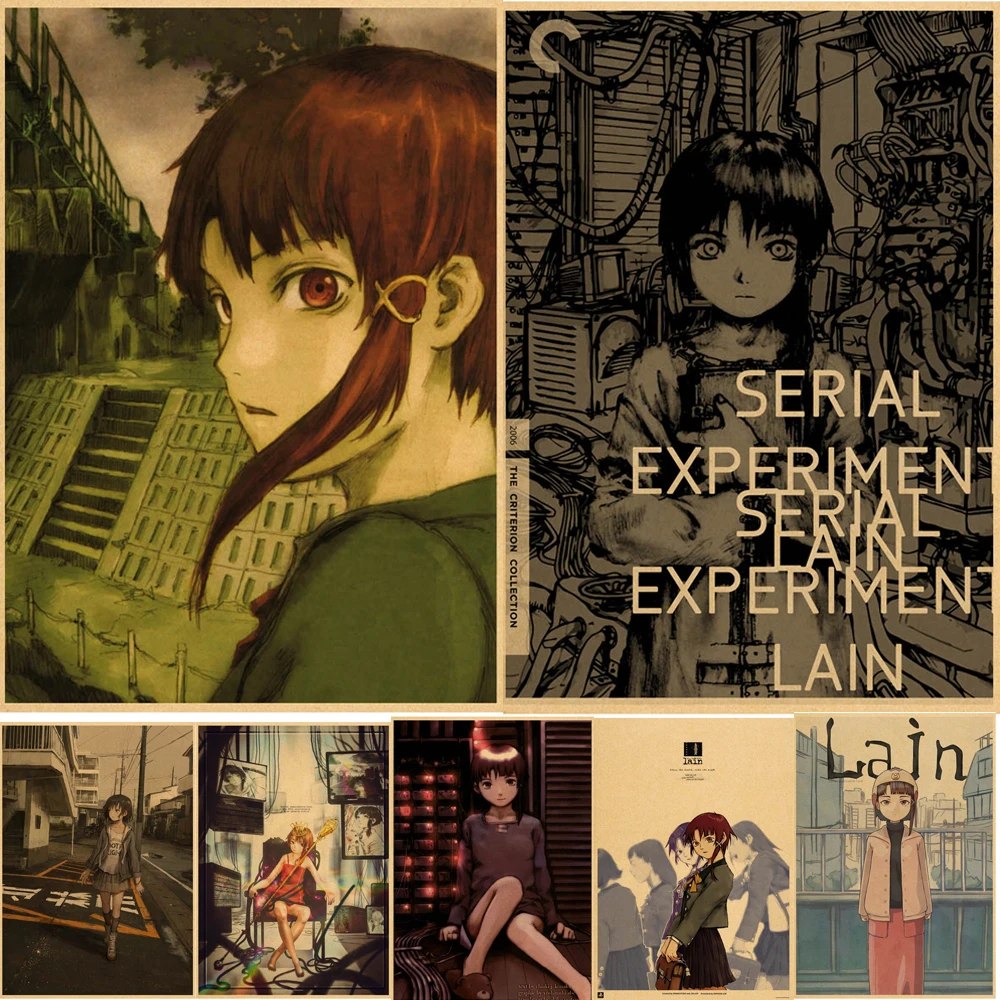 serial experiments lain Poster Anime Wall Art Home Decorative Painting Children\'s Room Decor Wall Sticker