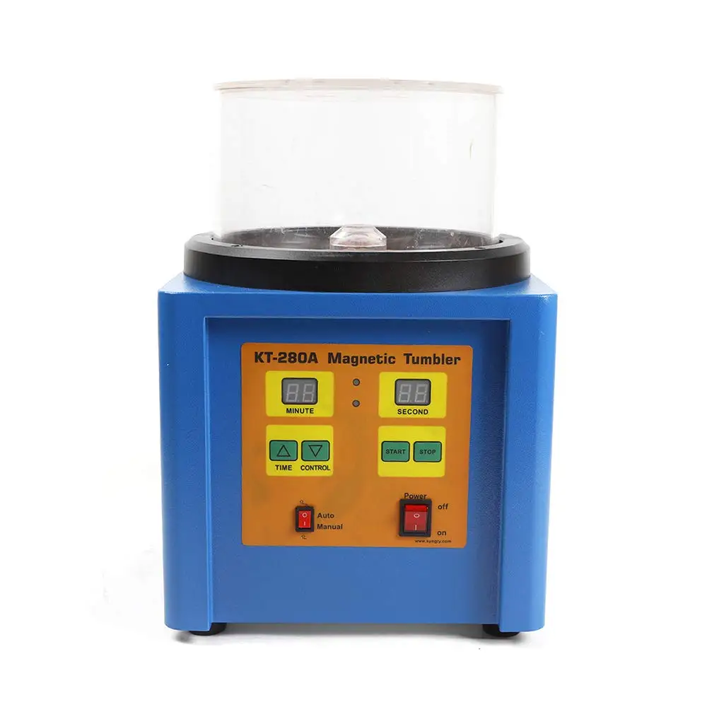 KT-280A/KT-280C/KT-360/KT-360A/KT-360-300 آلة تلميع مجوهرات الملمع المغناطيسي واضح بهلوان/دلو