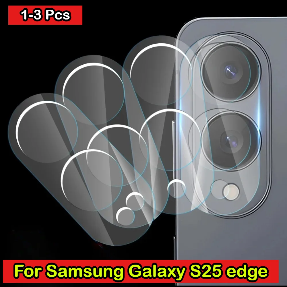 1–3 Stück Objektiv 9H Ultra HD gehärtetes Glas Schutzfolie für Samsung Galaxy S25 Edge 2025 Kamera, kratzfester Objektivschutz, vollständige Abdeckung