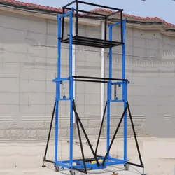 Electric Lifting Scaffold Mobile Hoist Scaffolding Lifting Platform Home Decoration Site Construction Tools Load Capacity 400kg