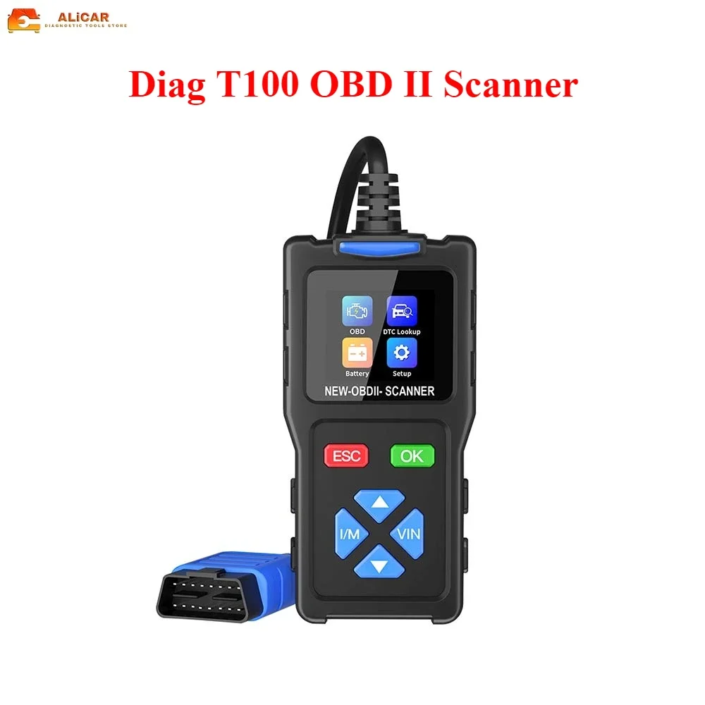 JDiag T100 OBD II Scanner 9 Different Protocols Diagnostic Tools Support Multiple Languages Automotive Car Repair Tool Parts