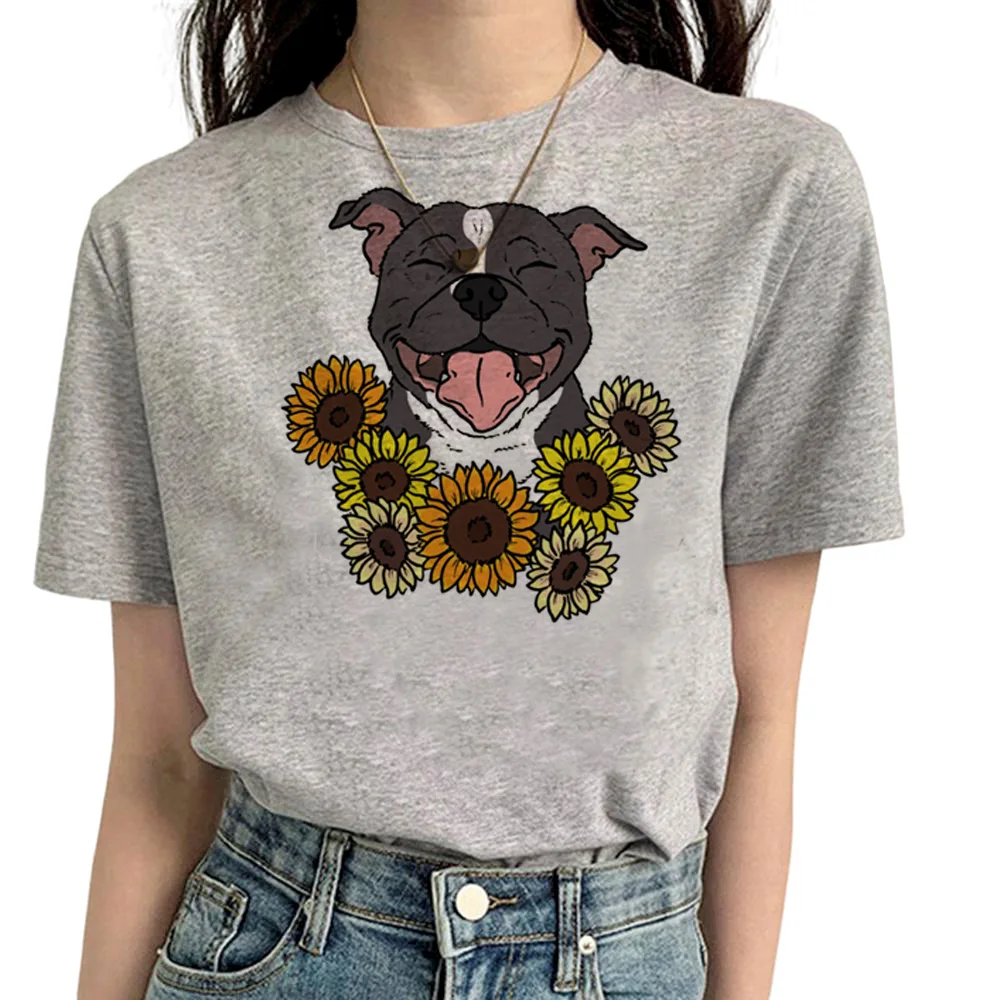 

Bull Terrier t-shirts women anime Y2K comic t-shirts female designer 2000s anime clothing