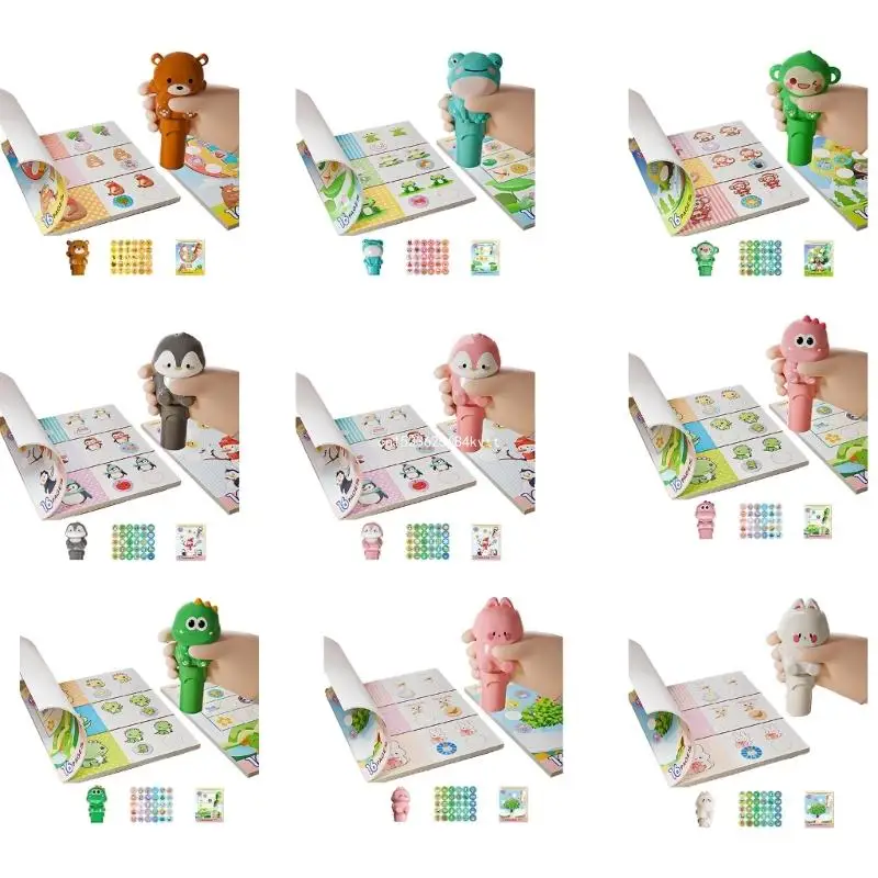 Cartoon Sticker Stamp Set For Child Boy Girl Christmas Birthday Includes 300 Cartoon Sticker and 16 Pages Activity Book Dropship