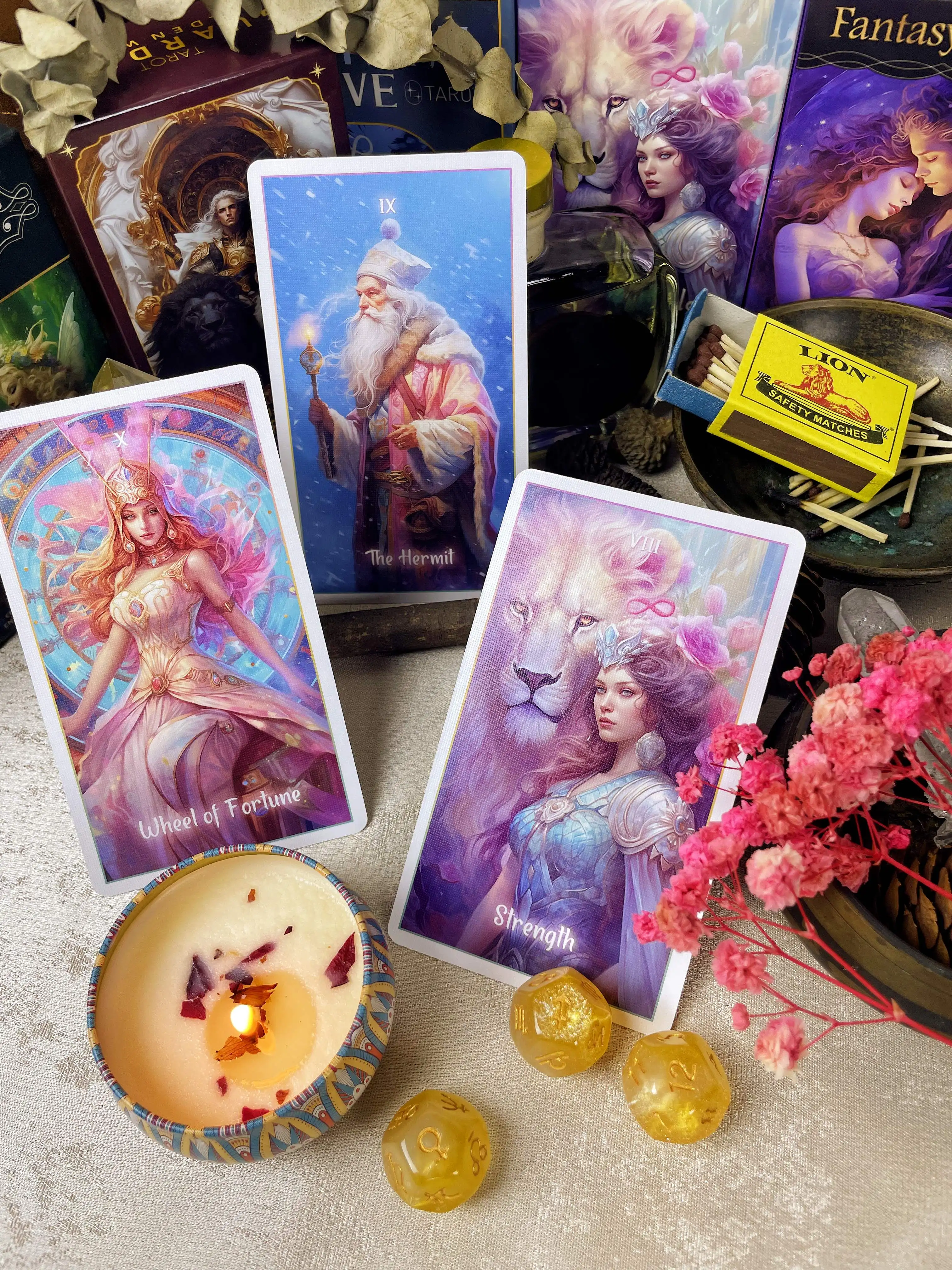

New 2025 Fantasy Colors tarot Deck 78 Cards Full English Version for Divination Fortune Telling Mystical Art Deck for Collectors