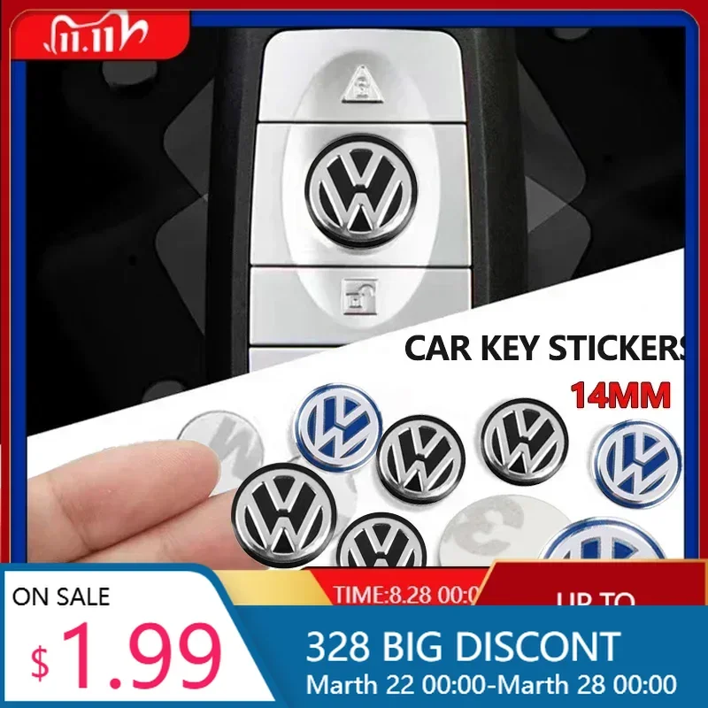 

Styling Mouldings VW GTI GOLF 2026 Hot For VW VOLKSWAGEN Car Key Stickers Aluminum Emblem Decoration Decal For Volkswagen VW Gol