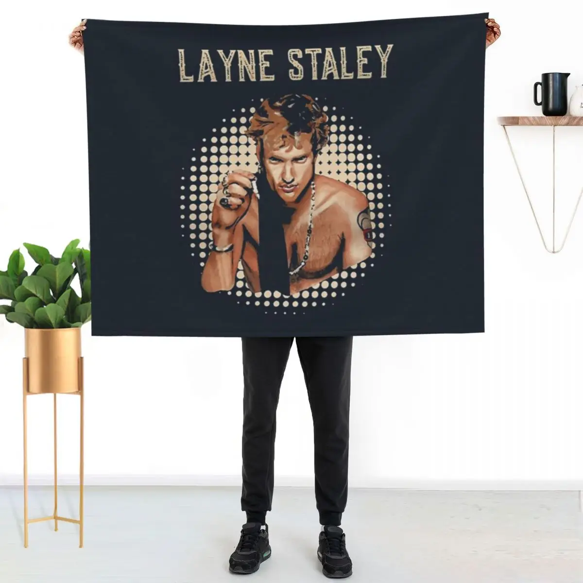 

LAYNE STALEY Throw Blanket Stylish Warm Blanket for Living Room Bedroom