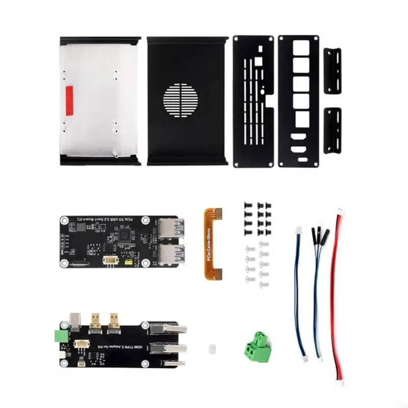 U75B -Metallkoffer mit integriertem PCIe -Expansionsausschuss optional für RPI 5 Easy Easy