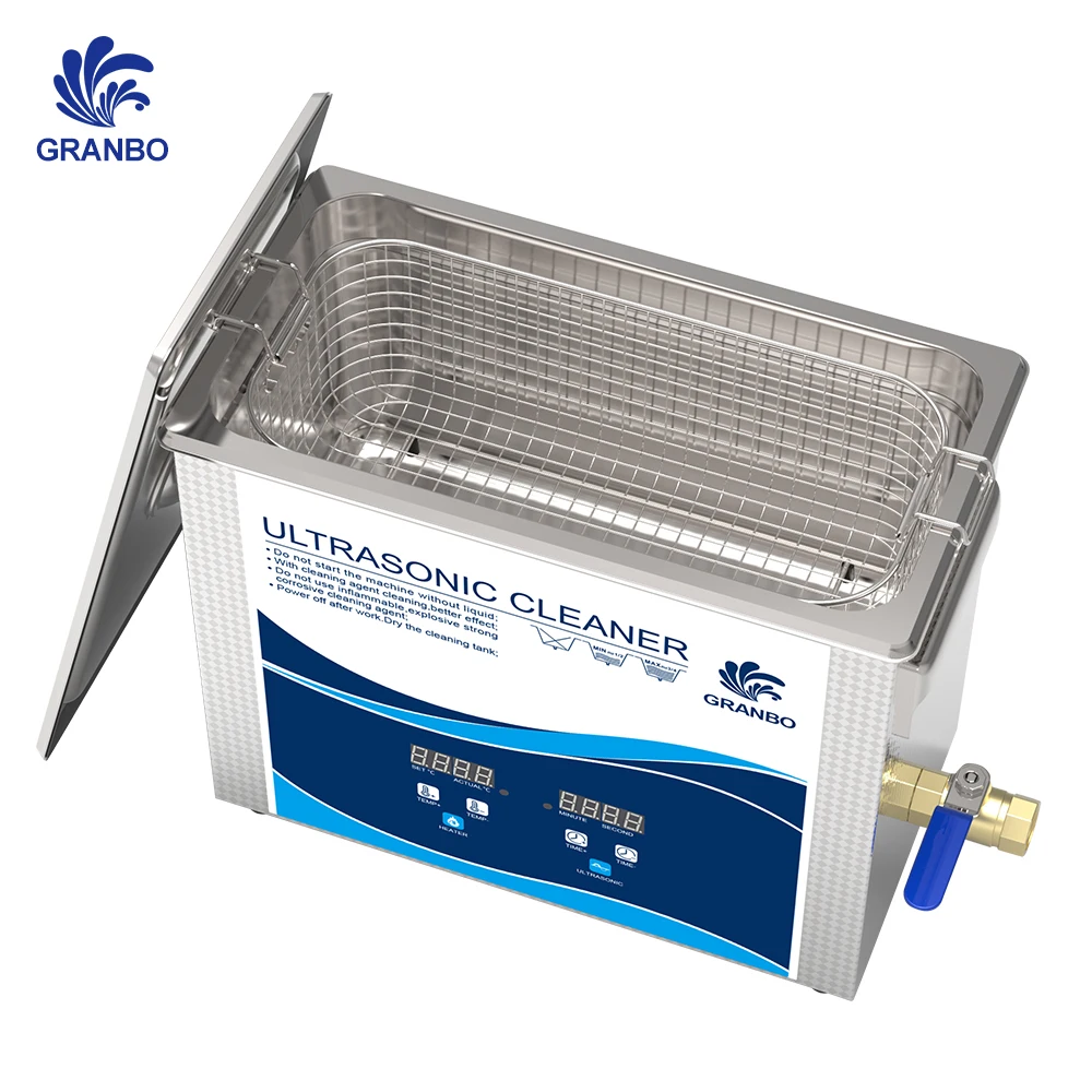 Ultrasonic Cleaner 6.5L 180W Digial Display Heater Timer Degass 40KHz Ultrasound for 3D Models Lab Instruments Bicycle Chains