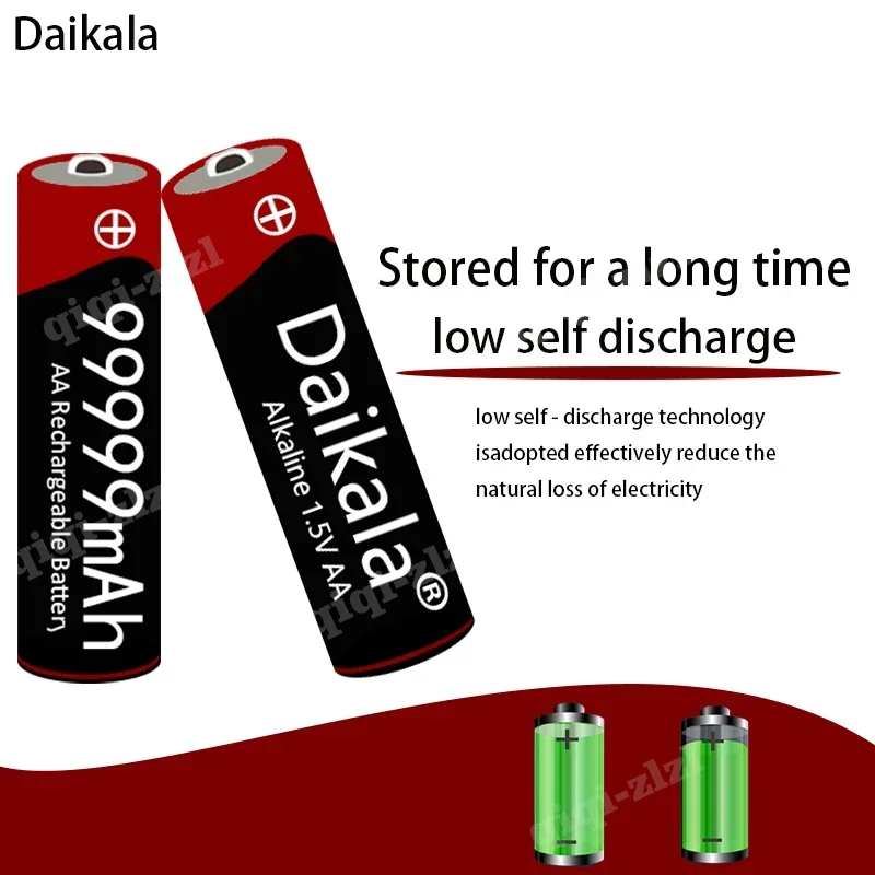 2024 New AA Battery 99999 MAh 1.5V Rechargeable Battery AA for Flashlights, Toys, Mice, Microphones, Etc.+Free Shipping