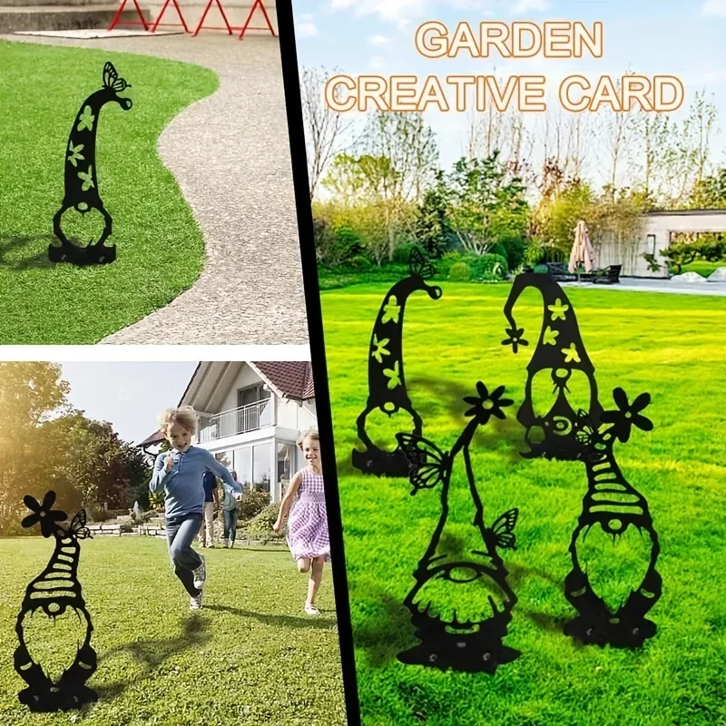 

CIFBUY Decoration Wrought Iron Garden Decor Elf Silhouette Stake Ground Insertion Fence Metal Decoration European and American C