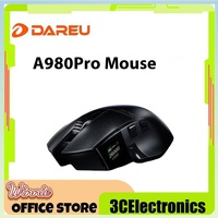 Dareu A980promax 8k 2.4g Wireless Wired Mouse Three Mode Paw3395 26000 Dpi Rgb Rechargeable Pc E-Sports Game Mouse Accessories