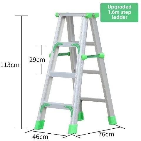Thickened And Widened Aluminum Alloy Herringbone Ladder Double-sided Engineering Ladder Folding Attic Ladder Stool