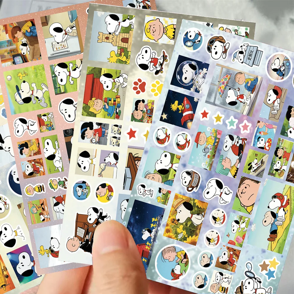 Kawaii Snoopy Aufkleber Cartoon Vinyl-Sticker Wasserfest Scrapbook Journal Wasserflasche Laptop Deko Schreibwaren Geschenk