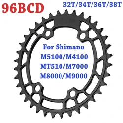 WUZEI MTB Bicycle Chainring 96 BCD Mountain Bike Chainwheel 12S 11S 10S 34T 36T 38T Sprocket for Shimano MT510 M5100 M7000