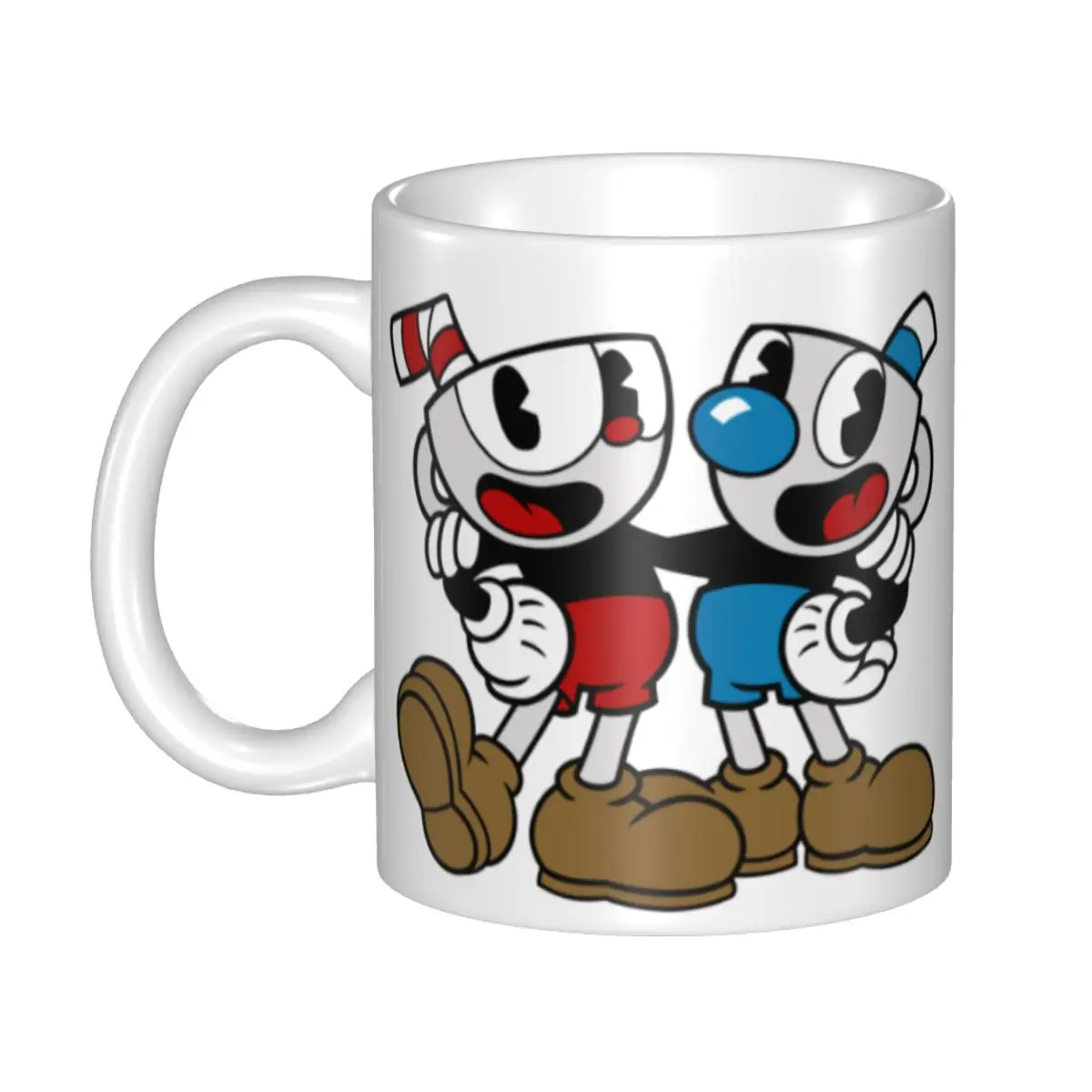 

Cuphead And Mugman Dont Deal With The Devil Mugs Custom Ceramic Coffee Mug Creative Gift Outdoor Work Camping Cups
