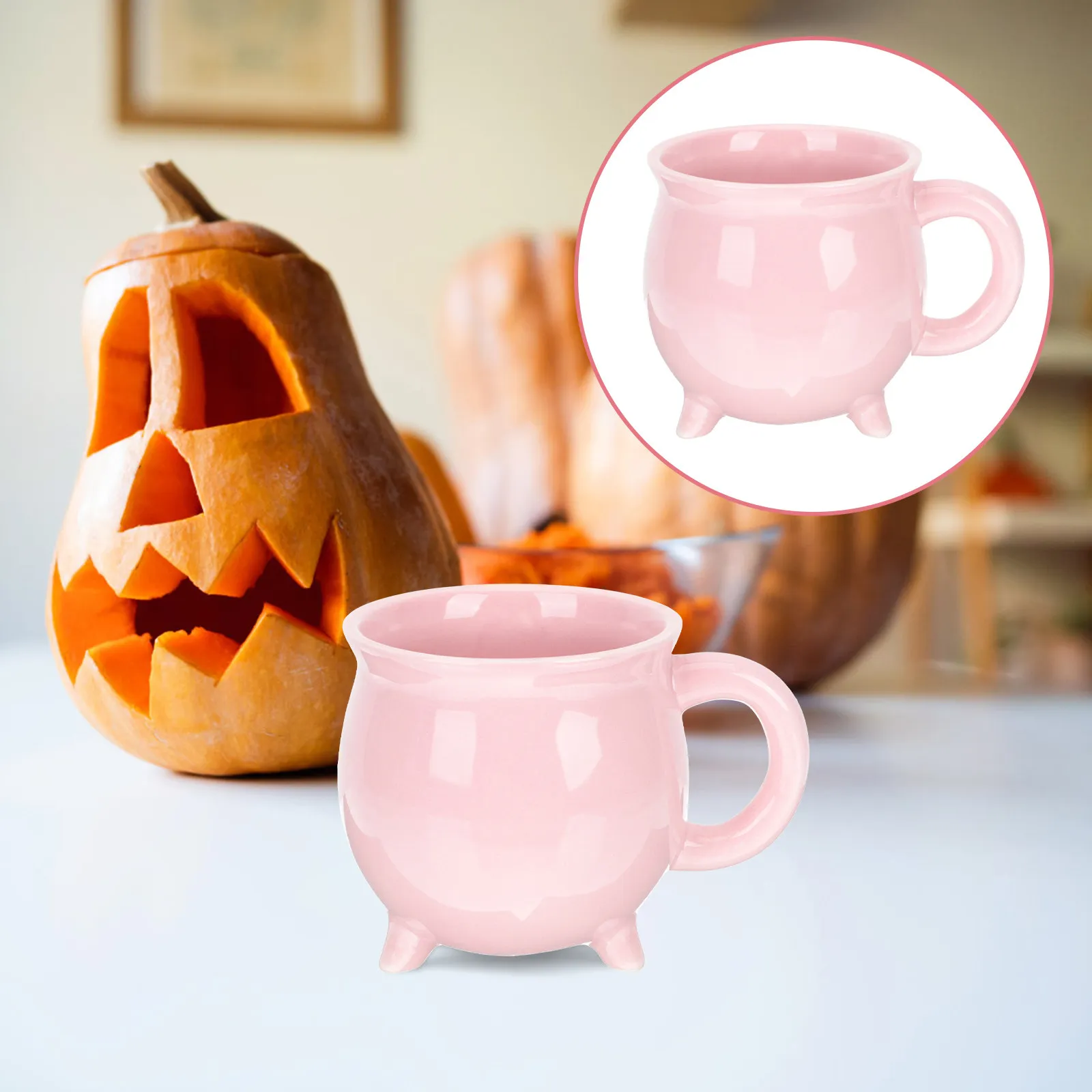 3D Ceramic Halloween Mug – Boiler-Shaped Coffee Cup for Hot Drinks, Smooth Edges, Home Office Gift