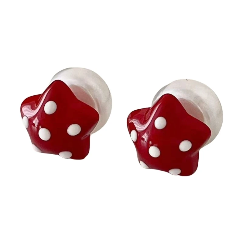 Multipurpose Star Drop Earrings with Polished Finish Comfort Fits Sturdy Acrylics Ear Pins Portable for Party Accessory