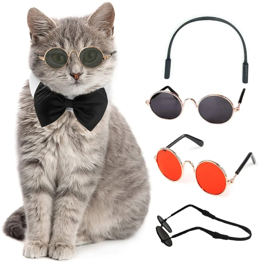 

Pet Accessories Cat Glasses Non-slip Kitten Glasses Small Dog Sunglasses Puppy Kitty Cat Sunglasses Cosplay Costume Photos Props