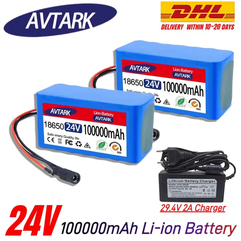 

New 7S3P 18650 24V 100000mAh Rechargeable Batteries24V Lithium Battery Wheelchair Battery 7s3p Battery Pack for Bicycle