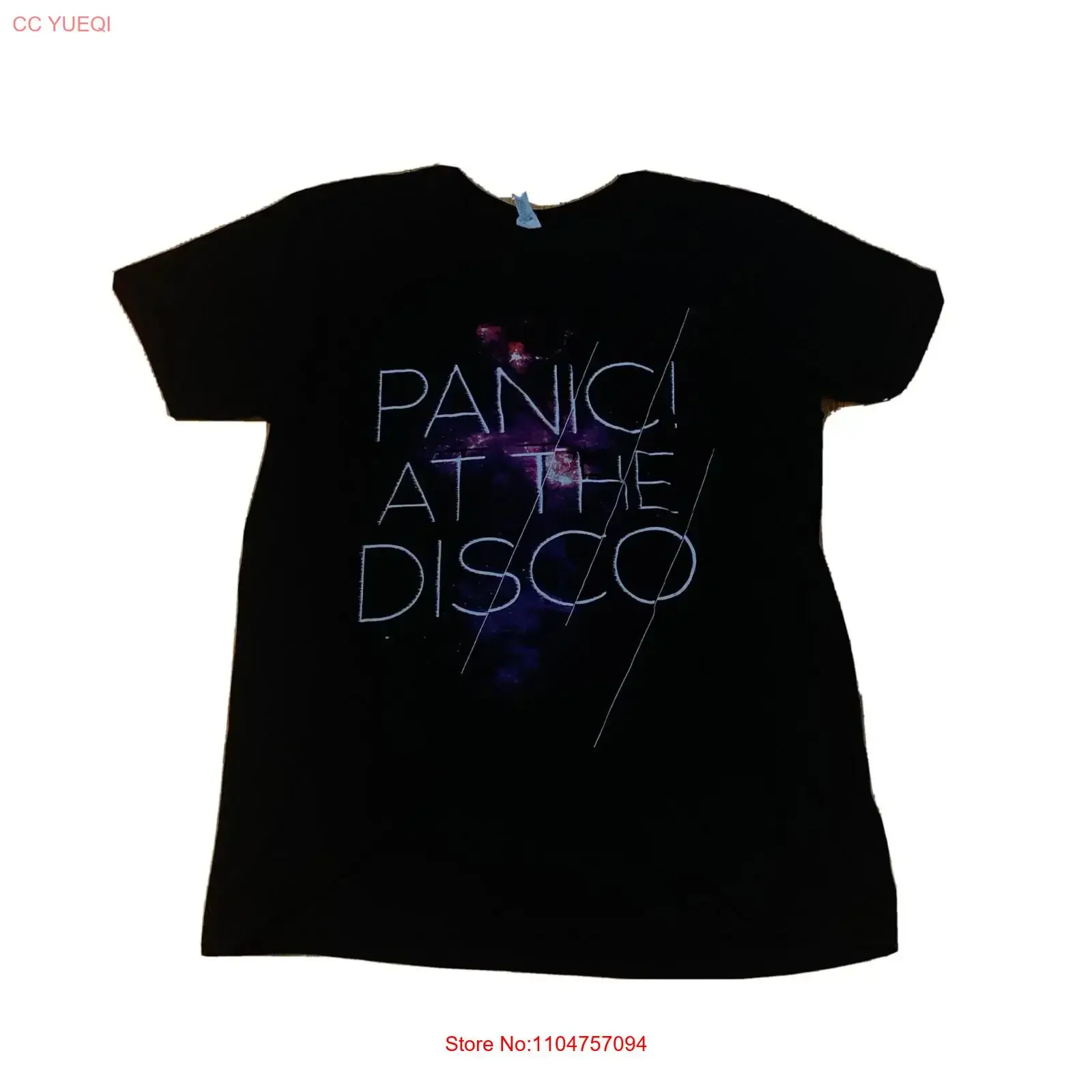 2010s Panic At The Disco Logotype T Shirt Galaxy Background Size Large vintage Washed Soft Stylish graphic Slightly fashion