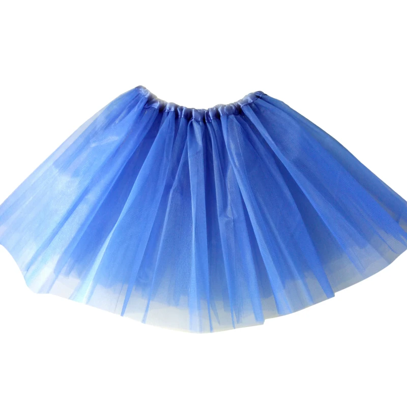 Volwassen Meisje Drie Gelaagde Balletdans Tutu Rok Klassieke Effen Kleur Halve Rok Mesh Mini Geplooide Jurk