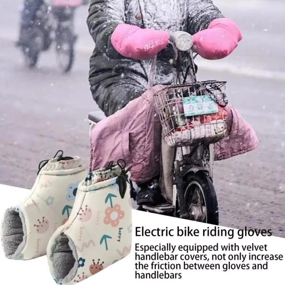 Waterproof Motorcycle Handlebar Gloves Windproof Liner Warm Handle Cover Gloves Motorbike Scooter Winter Hand Protector