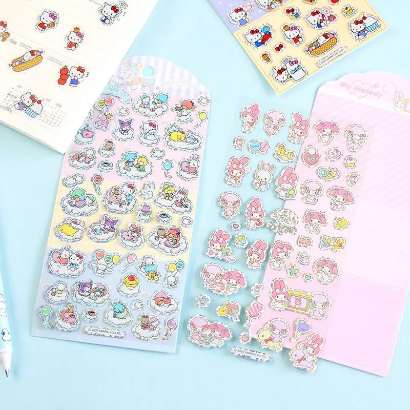 

Sanrio Hangyodon Keroppi Melody Stickers Cute Kuromi LittleTwinStars Scrapbooking DIY Diary Decorative Sticker