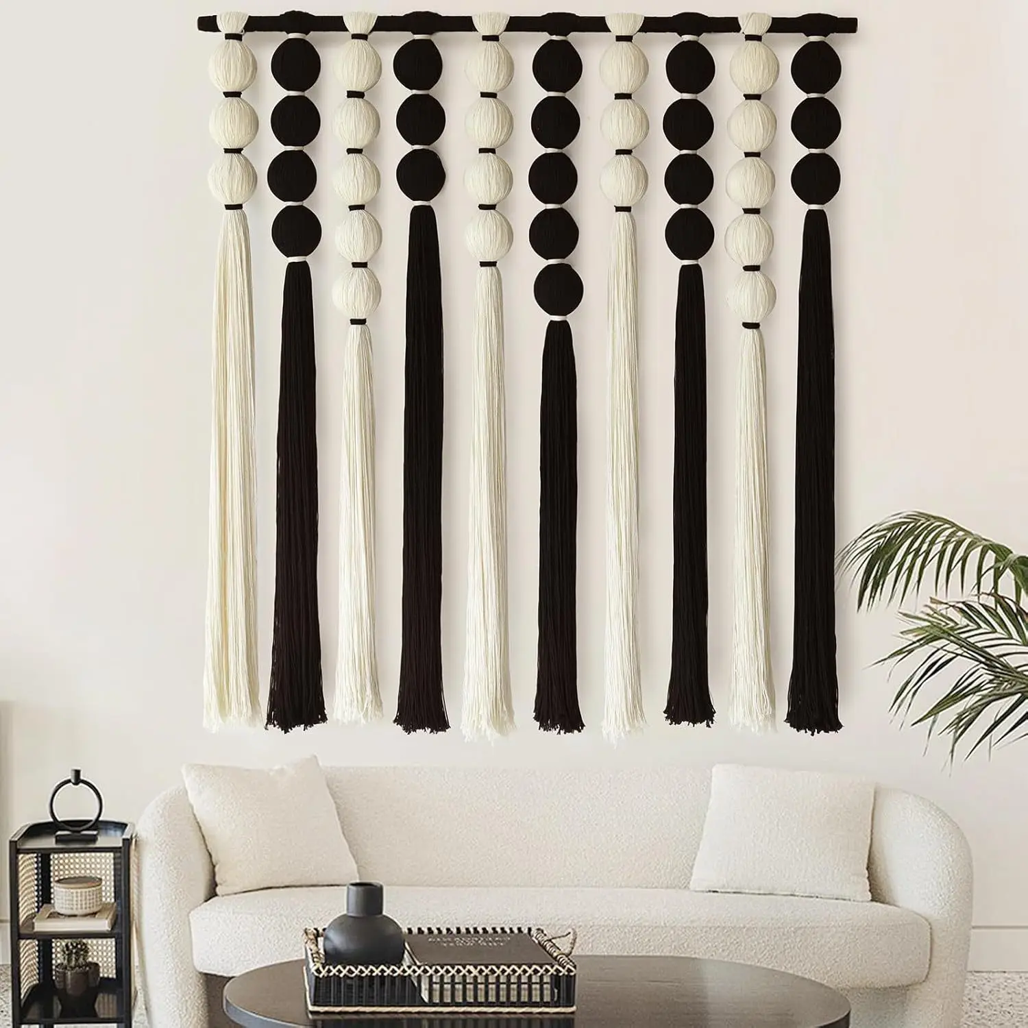 Wall-mounted Small Spherical Tapestry Cotton Textile Tassel Wall-mounted Fiber Yarn Art Bedroom