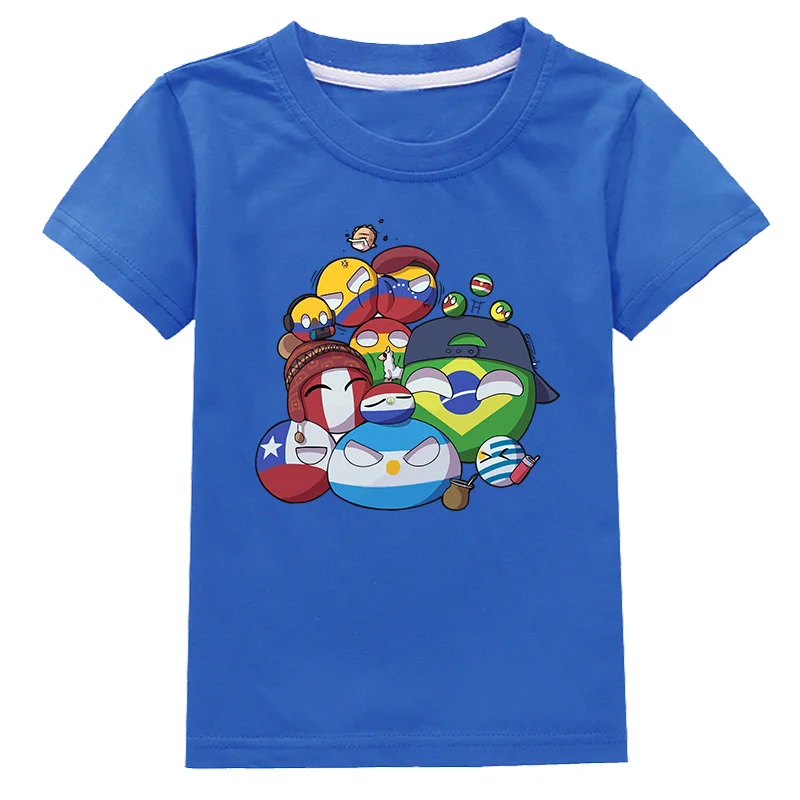 Baby Boys Girls Polandball Countryball Kids Clothes Summer Cotton T-Shirt Fashion Toddler Boys Short Sleeve Tops Clothing Tee