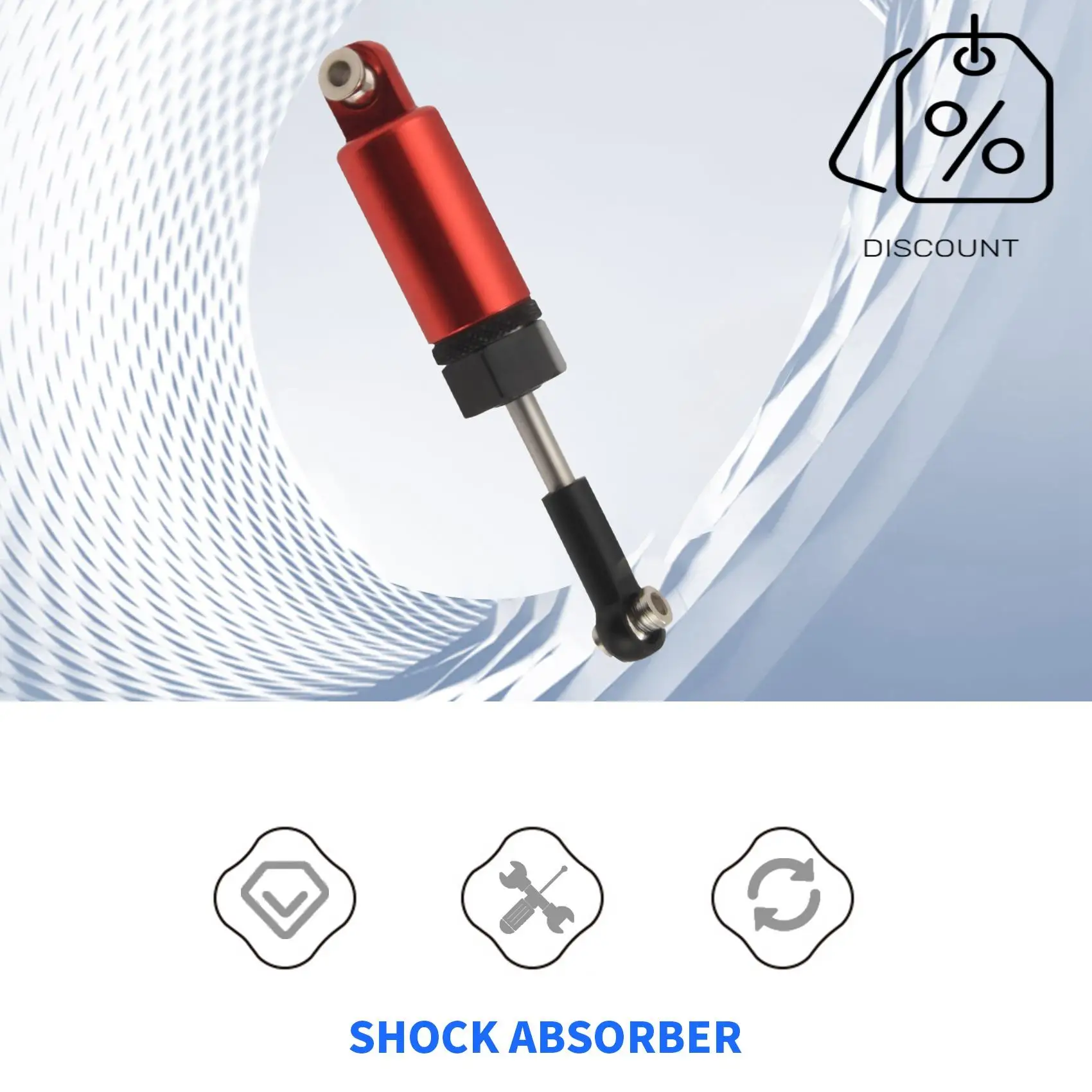 AS96-4Pcs Alloy Shock Absorber For WPL 1:16 Henglong C-14 C-24 Pickup Crawler Half Truck RC Car Spare Parts Upgrade Modified Par
